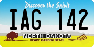 ND license plate IAG142