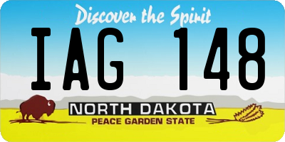 ND license plate IAG148