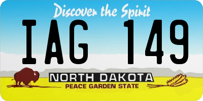 ND license plate IAG149