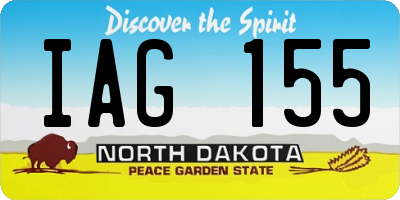 ND license plate IAG155