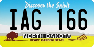 ND license plate IAG166