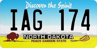 ND license plate IAG174