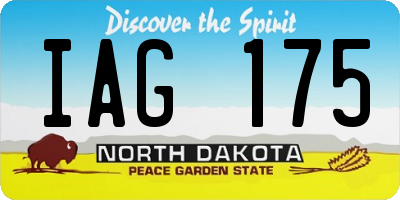 ND license plate IAG175