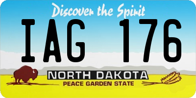ND license plate IAG176