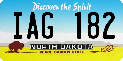 ND license plate IAG182