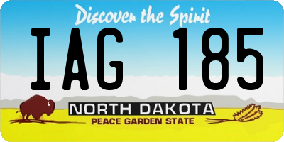 ND license plate IAG185