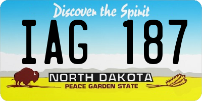 ND license plate IAG187