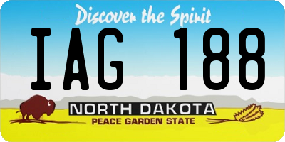 ND license plate IAG188