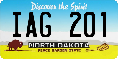 ND license plate IAG201