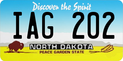 ND license plate IAG202