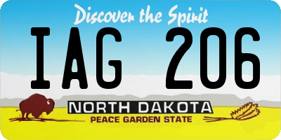 ND license plate IAG206
