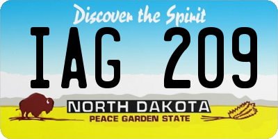 ND license plate IAG209
