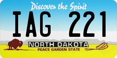 ND license plate IAG221
