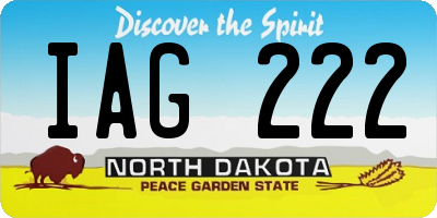 ND license plate IAG222