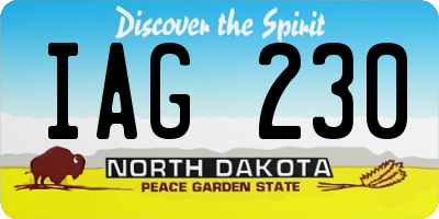 ND license plate IAG230