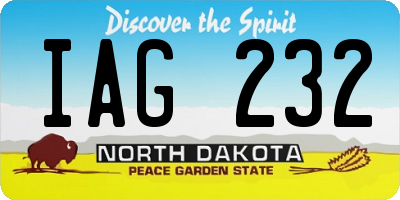 ND license plate IAG232