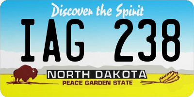 ND license plate IAG238