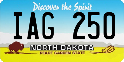 ND license plate IAG250