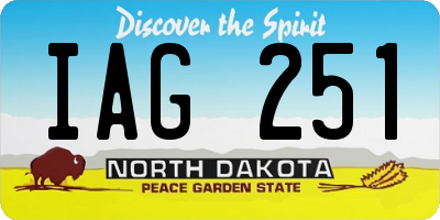 ND license plate IAG251