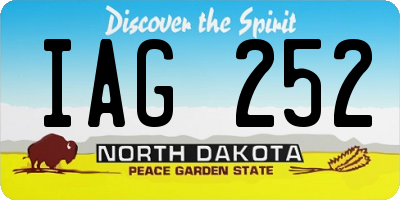 ND license plate IAG252