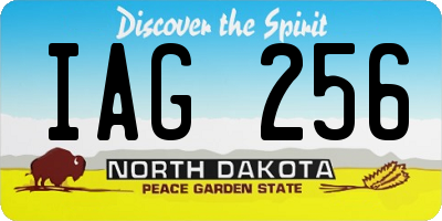 ND license plate IAG256