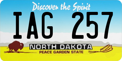 ND license plate IAG257