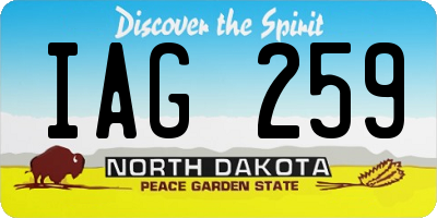 ND license plate IAG259