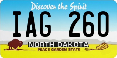 ND license plate IAG260