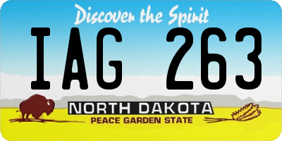 ND license plate IAG263