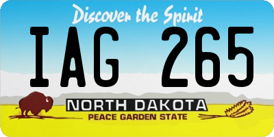 ND license plate IAG265