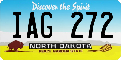 ND license plate IAG272