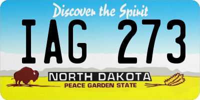 ND license plate IAG273
