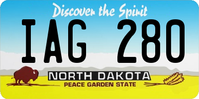 ND license plate IAG280