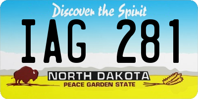 ND license plate IAG281