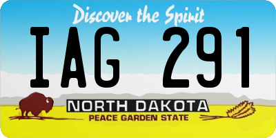 ND license plate IAG291