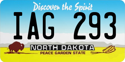 ND license plate IAG293