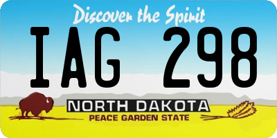 ND license plate IAG298