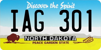 ND license plate IAG301