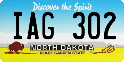ND license plate IAG302