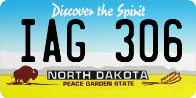 ND license plate IAG306