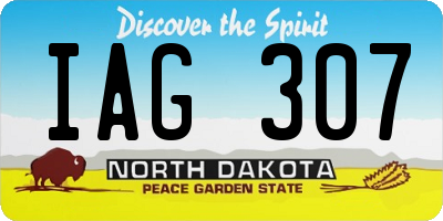 ND license plate IAG307