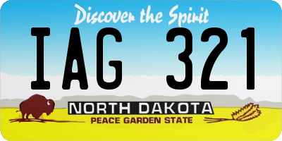 ND license plate IAG321