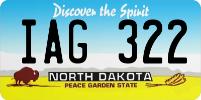 ND license plate IAG322