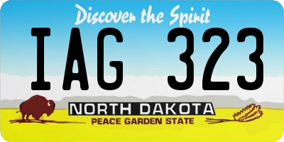 ND license plate IAG323