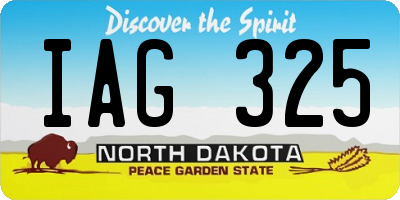 ND license plate IAG325