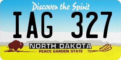 ND license plate IAG327