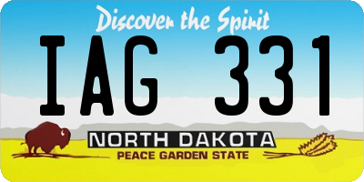 ND license plate IAG331