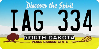 ND license plate IAG334
