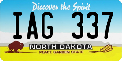 ND license plate IAG337