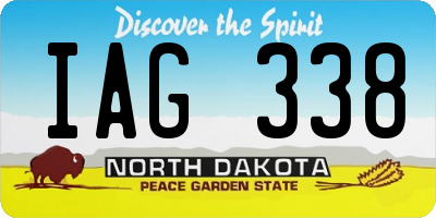 ND license plate IAG338